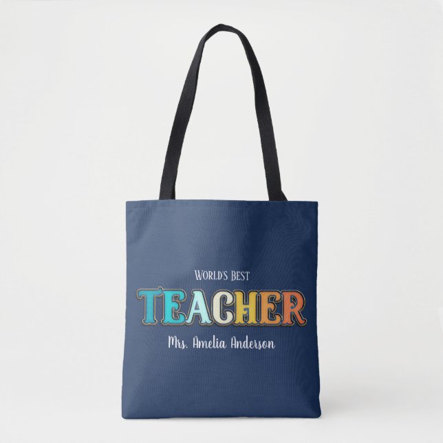 Tote Bag Cadeau d'appréciation de l'enseignant le meilleur  (Devant)