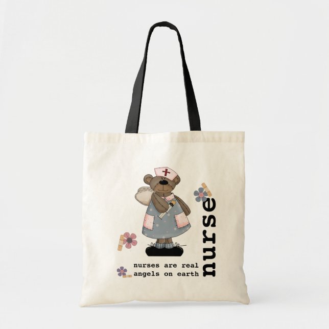 Tote Bag Cadeau d'appréciation de l'infirmière de l'ours en (Devant)