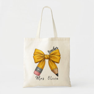 Tote Bag Cadeau d'appréciation de ruban de crayon pour ense