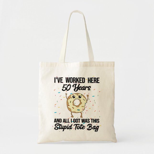 Tote Bag Cadeau d'appréciation pour 50 ans de travail (Devant)