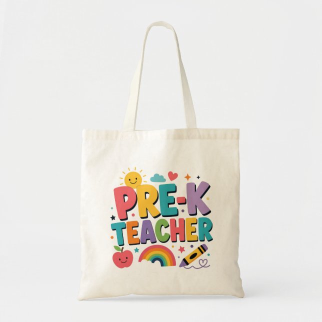 Tote Bag Cadeau d'appréciation pour enseignant de pré-mater (Devant)