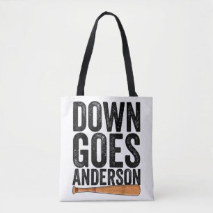 Tote Bag Cadeau de baseball drôle ANDERSON TOMBE