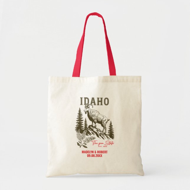 Tote Bag Cadeau de bienvenue de mariage dans l'Idaho pour d (Devant)