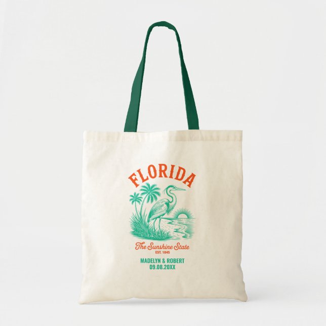 Tote Bag Cadeau de bienvenue pour mariage en Floride Demois (Devant)