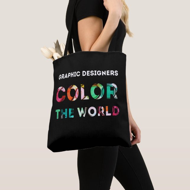 Tote Bag Cadeau de concepteur. Les concepteurs colorent le (De près)