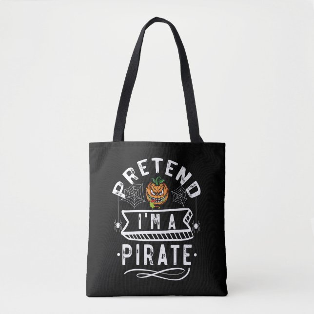 Tote Bag Cadeau de costume d'Halloween drôle, fais comme si (Devant)