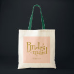 Tote Bag Cadeau de demoiselle d'honneur rose or<br><div class="desc">Bouton de fête de Bachelorette rose or</div>