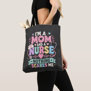 Tote Bag Cadeau de fête des mères pour maman et infirmière 