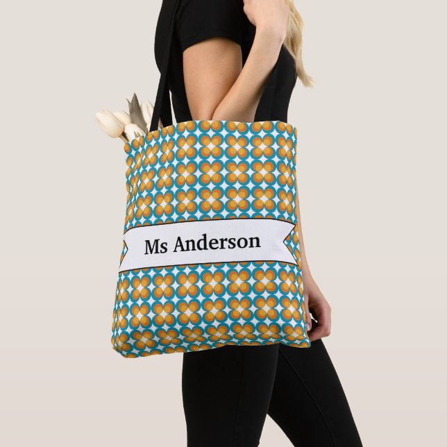 Tote Bag Cadeau de fin d'année pour l'enseignant Fleurs rét (De près)