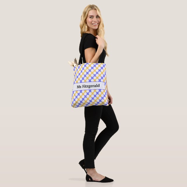 Tote Bag Cadeau de fin d'année pour l'enseignant Floral Rét (Sur le modèle)