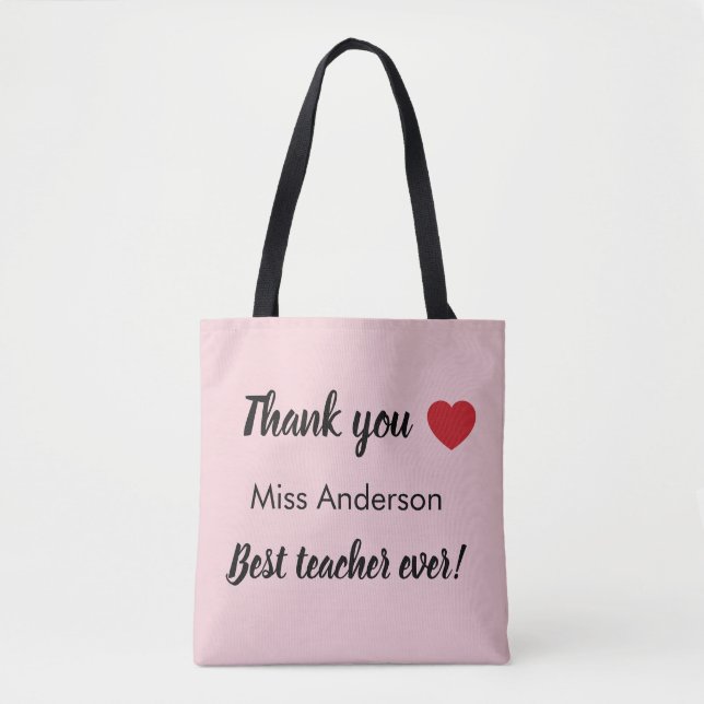 Tote Bag Cadeau de fin d'année pour remercier les enseignan (Devant)