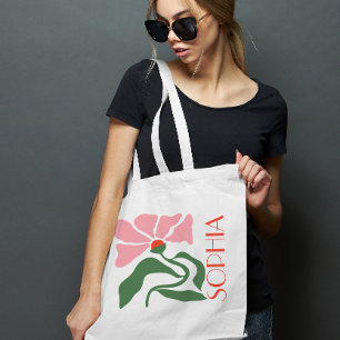 Tote Bag Cadeau de fleur funky rétro personnalisé