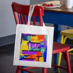 Tote Bag Cadeau de l'enseignant à la mode colorée Abstraite