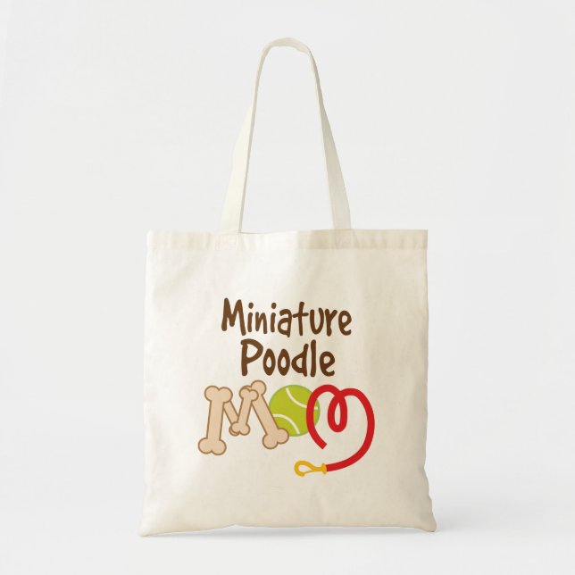 Tote Bag Cadeau de maman de race de chien de caniche (Devant)