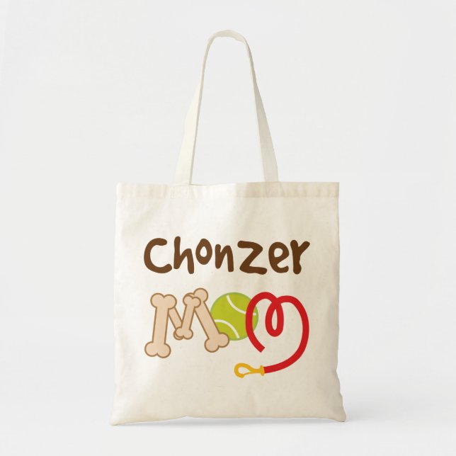 Tote Bag Cadeau de maman de race de chien de Chonzer (Devant)