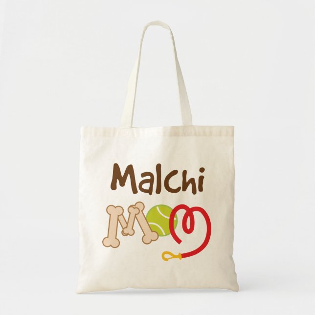 Tote Bag Cadeau de maman de race de chien de Malchi (Devant)