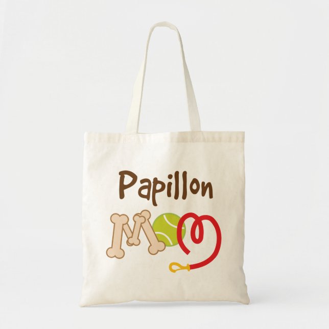 Tote Bag Cadeau de maman de race de chien de Papillon (Devant)