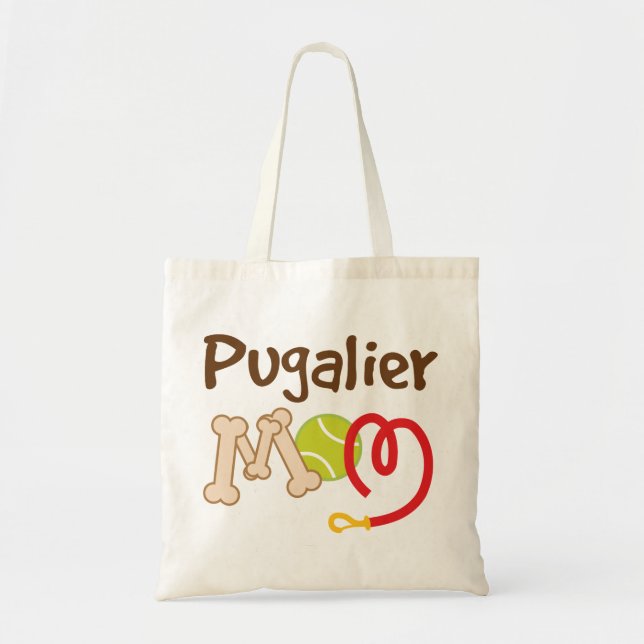 Tote Bag Cadeau de maman de race de chien de Pugalier (Devant)