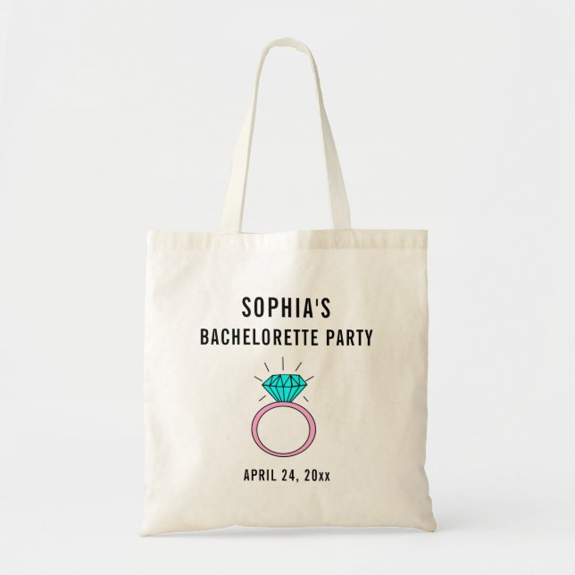 Tote Bag Cadeau de mariage de fête de bachelorette chic et  (Devant)