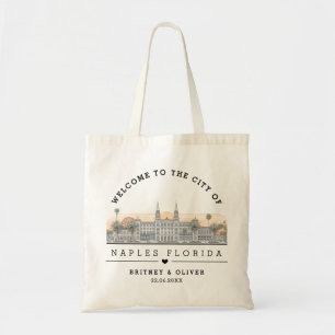Tote Bag Cadeau de mariage personnalisé avec la vue panoram