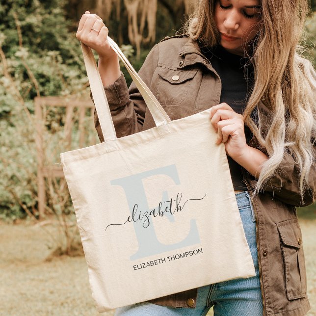 Tote Bag Cadeau de mariée Customisée en bleu doux (Créateur téléchargé)