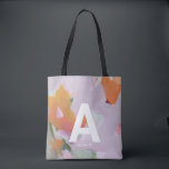 Tote Bag Cadeau de monogramme personnalisé d'art abstrait c<br><div class="desc">Ce design unique de sac fourre-tout présente une peinture abstraite colorée avec un texte personnalisé. Vous pouvez personnaliser le texte avec votre initiale et votre nom. Chaque image de la boutique provient de mes œuvres d'art originales peintes à la main. Vous ne trouverez pas le même design ailleurs. © EunmeeStudio...</div>