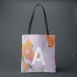 Tote Bag Cadeau de monogramme personnalisé d'art abstrait c<br><div class="desc">Ce design unique de sac fourre-tout présente une peinture abstraite colorée avec un texte personnalisé. Vous pouvez personnaliser le texte avec votre initiale et votre nom. Chaque image de la boutique provient de mes œuvres d'art originales peintes à la main. Vous ne trouverez pas le même design ailleurs. © EunmeeStudio...</div>