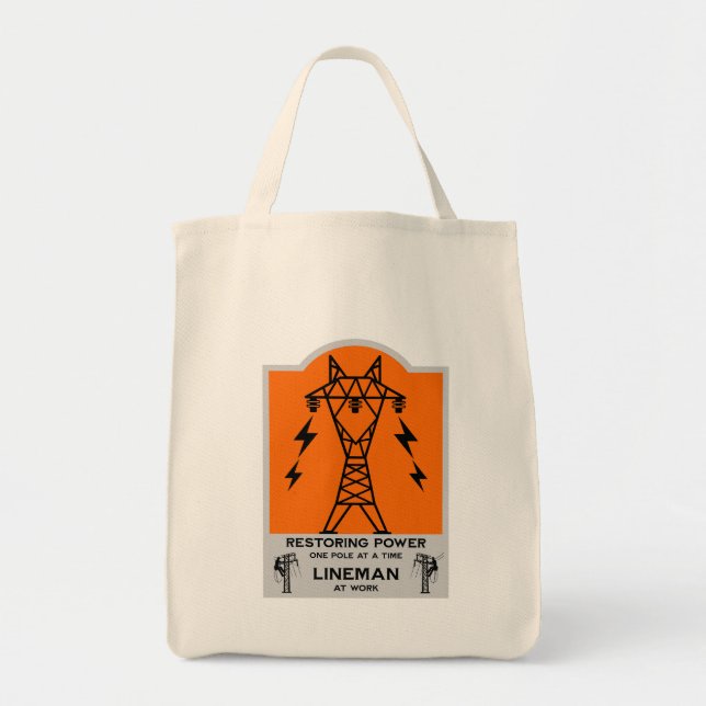 Tote Bag Cadeau de monteur de lignes électriques (Devant)