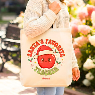 Tote Bag Cadeau de Noël drôle de l'enseignant préféré du Pè