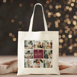 Tote Bag Cadeau de Noël personnalisé avec photo de famille