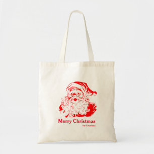 Tote Bag Cadeau de Noël personnalisé Père Noël décoratif