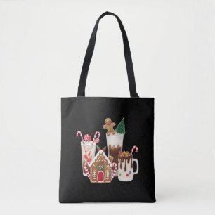 Tote Bag Cadeau de Noël pour amateur de café au pain d'épic