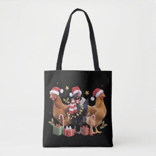 Tote Bag Cadeau de Noël pour amateur de poulets Ferme de va