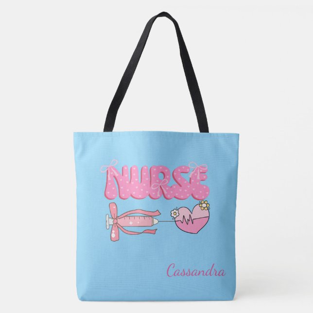 Tote Bag Cadeau de nom d'étudiant infirmier école future in (Devant)