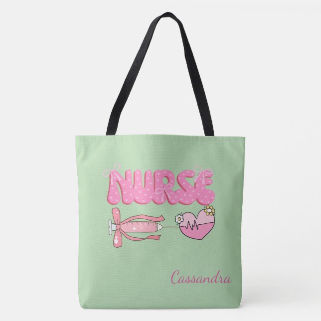 Tote Bag Cadeau de nom d'étudiant infirmier école future in (Devant)