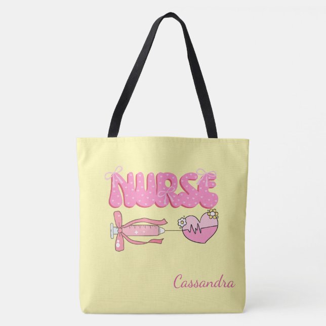 Tote Bag Cadeau de nom d'étudiant infirmier école future in (Devant)