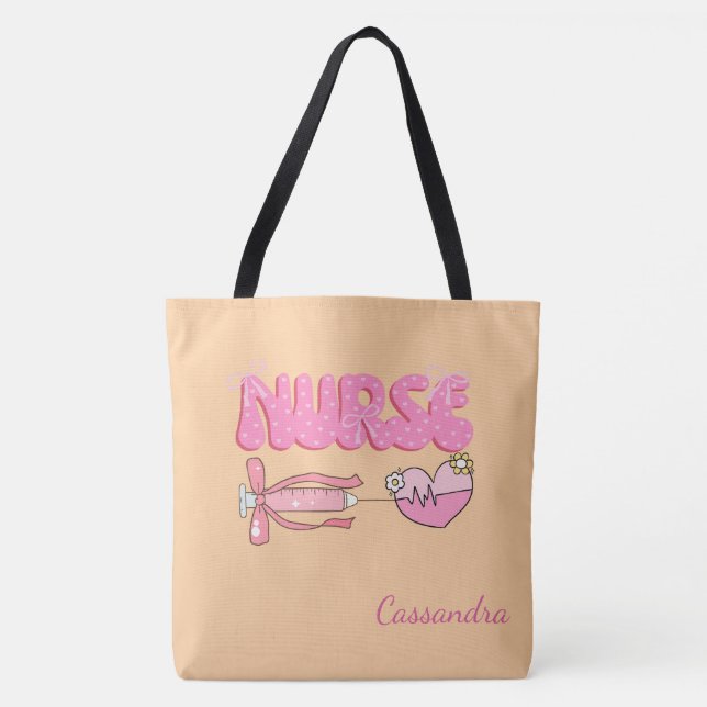 Tote Bag Cadeau de nom d'étudiant infirmier école future in (Devant)