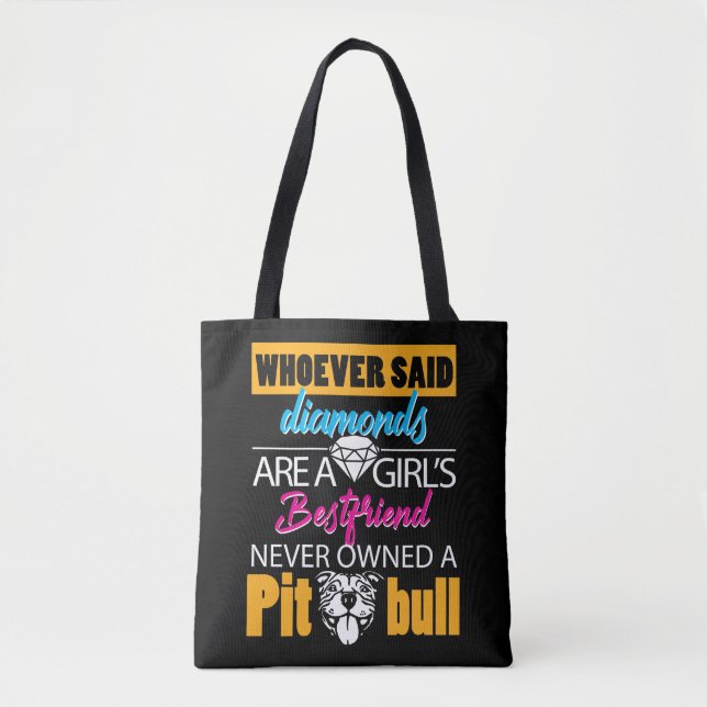 Tote Bag Cadeau de pitbull de meilleur ami de chien (Devant)