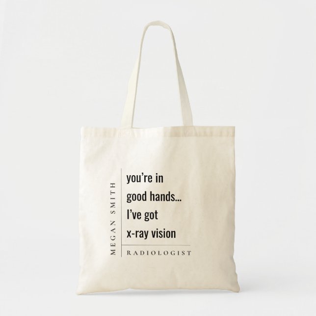 Tote Bag Cadeau de radiologiste motivationnel minimaliste m (Devant)