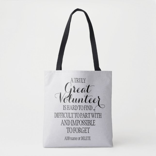 Tote Bag Cadeau de remerciement de bénévole (Devant)