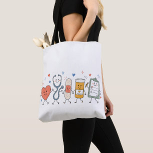 Tote Bag Cadeau de rentrée pour infirmière Doodle, T-shirt