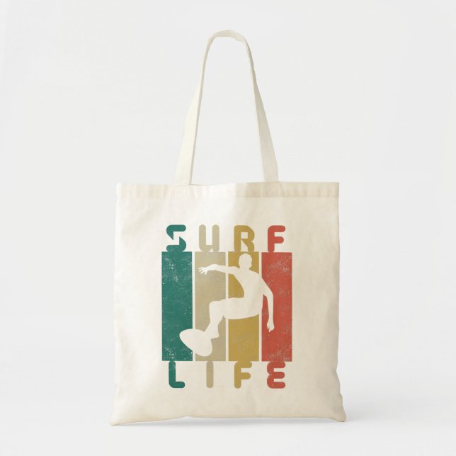 Tote Bag cadeau de surfeur de surf rétro (Devant)