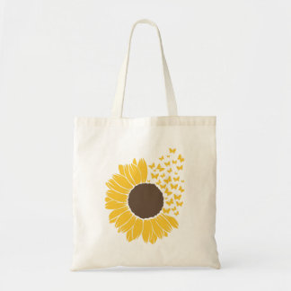 Tote Bag Cadeau de tournesol et de papillons pour amoureux