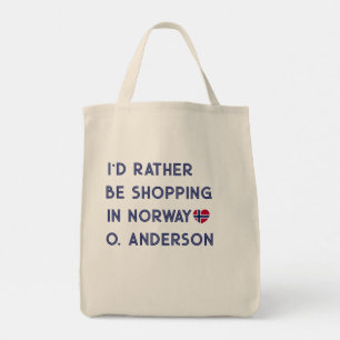 Tote Bag Cadeau de voyage en Norvège personnalisé