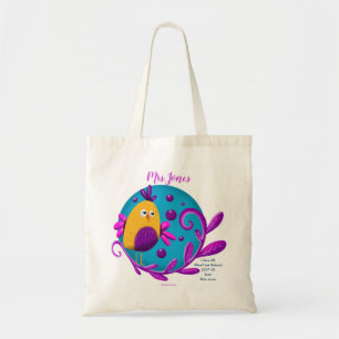 Tote Bag cadeau d'oiseau mignon pour professeur. retraite M