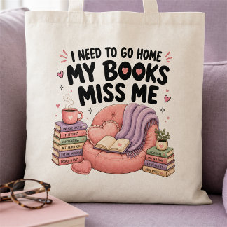 Tote Bag Cadeau drôle pour amateur de livres mignon et cosy