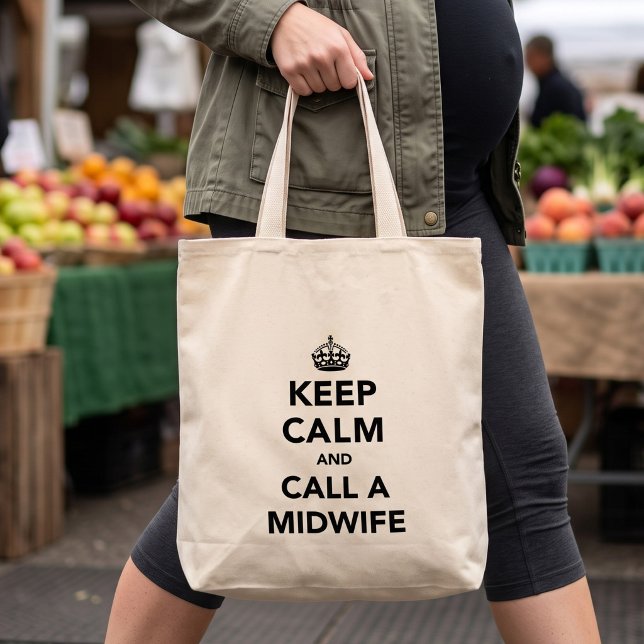 Tote Bag Cadeau drôle pour future maman - Garder son calme, (Créateur téléchargé)