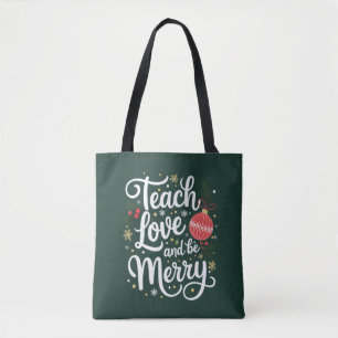 Tote Bag Cadeau drôle pour professeur de Noël Enseigner l'a