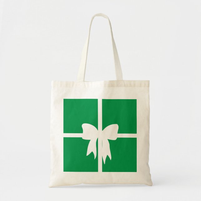 Tote Bag Cadeau Emballé Vert (Devant)