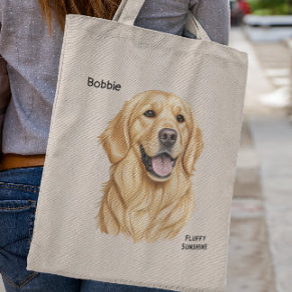 Tote Bag Cadeau Golden Retriever pour les fans d'or